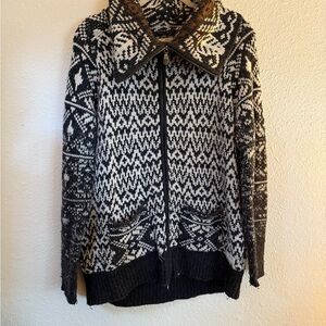 Odd Molly Black and White Patterned Sweater